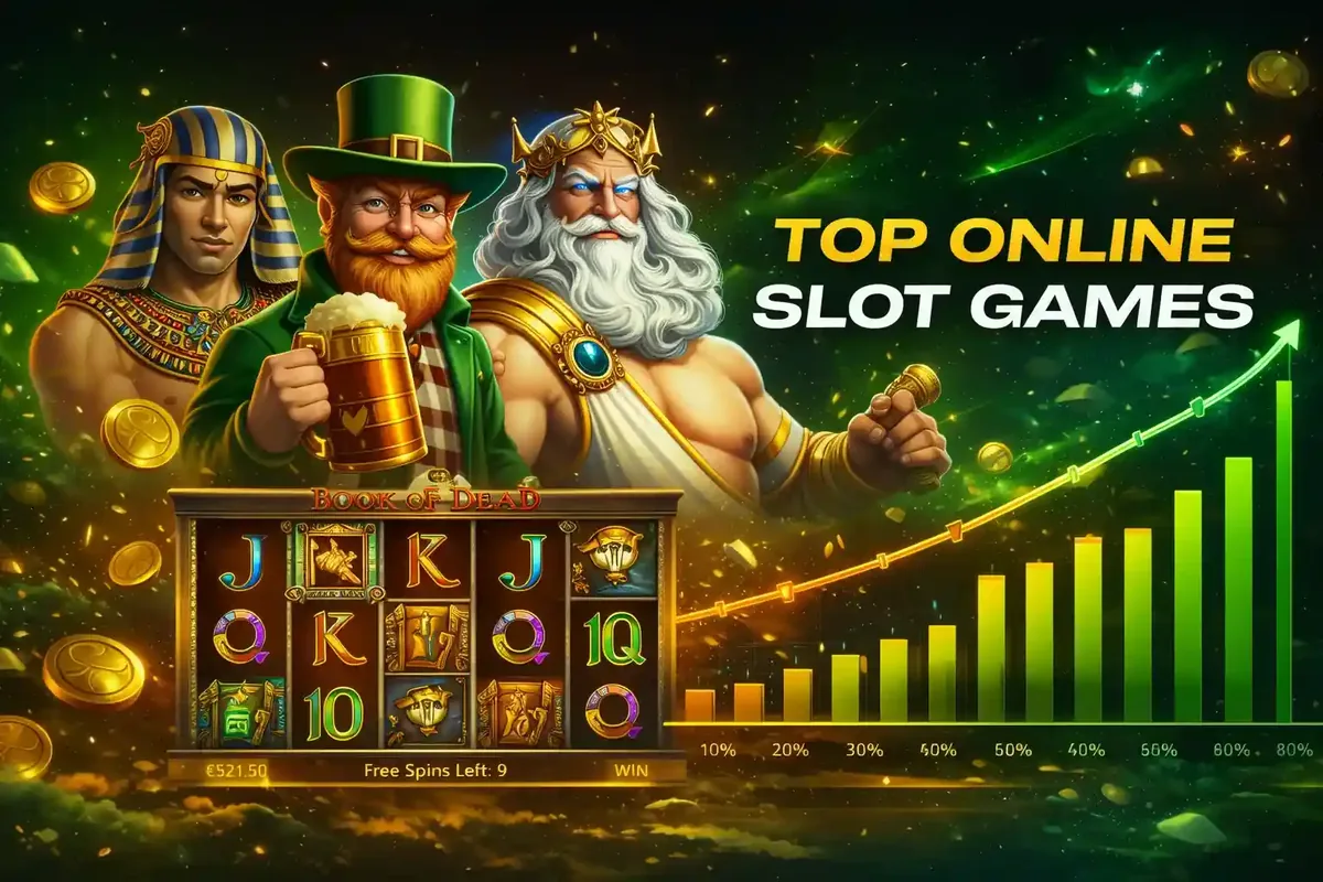 Pharaoh, leprechaun, Zeus promoting top online slot games